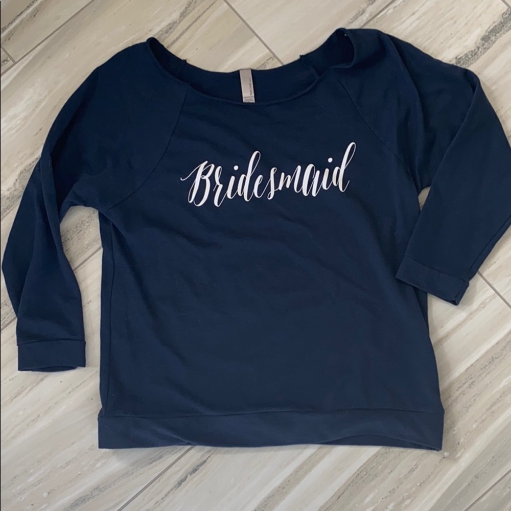 Navy Blue Bridesmaid Sweatshirt